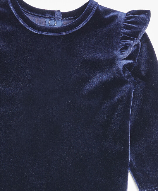 Navy Velvet Bodysuit image number 4