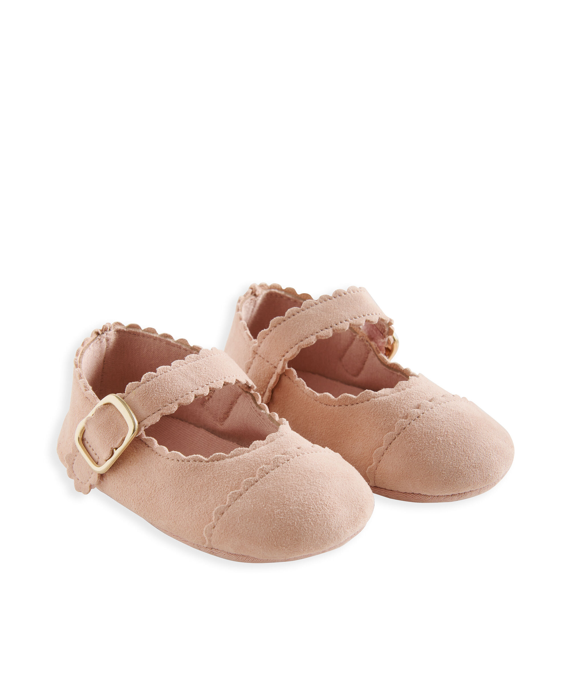Scallop Pram Shoes - Pink image number 2