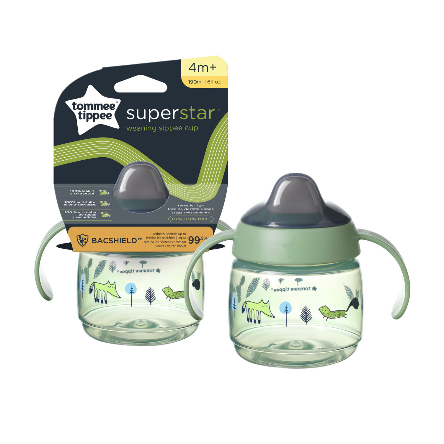 Tommee Tippee Superstar Sippee Weaning Cup, Babies Sippy Bottle, 190 ml A