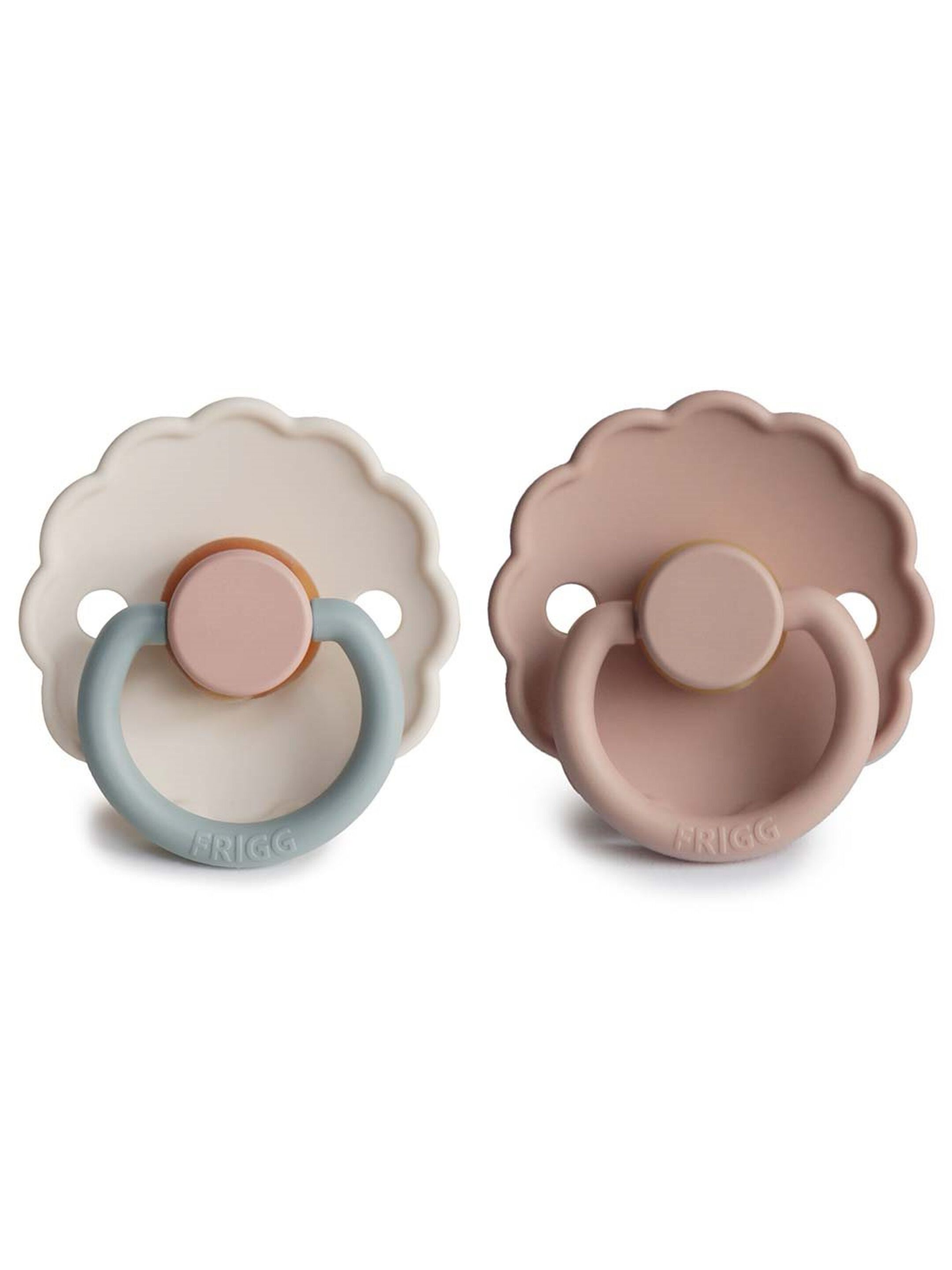 FRIGG Daisy Latex Baby Pacifier 6-18M 2-Pack Blush/Cotton Candy - Size 2 image number 2