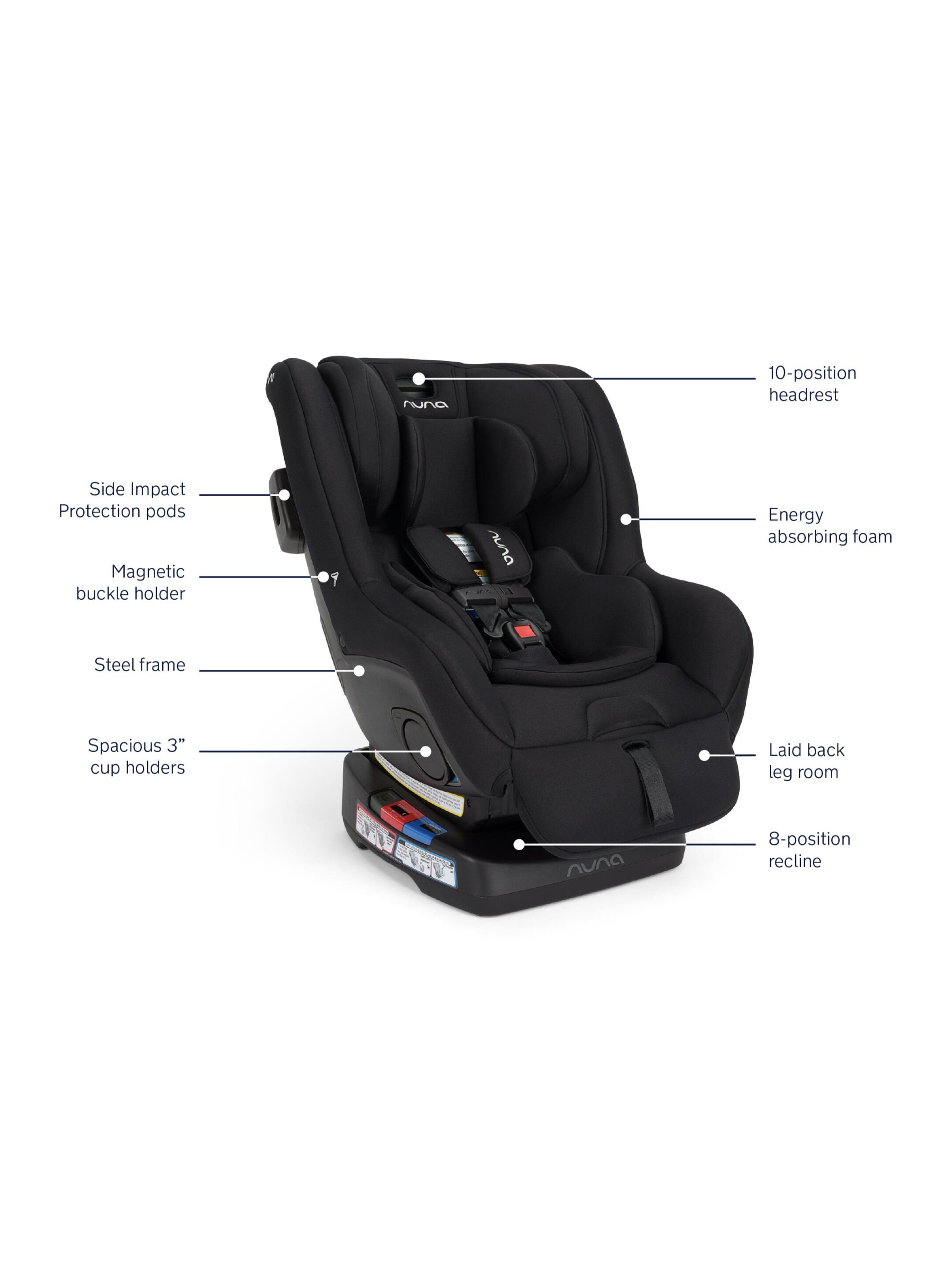 Nuna Rava Car Seat (Birth to 2+ Years) &ndash; Caviar image number 6