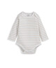 Stripe Bodysuit & Dungarees Outfit Set - Toffee image number 3
