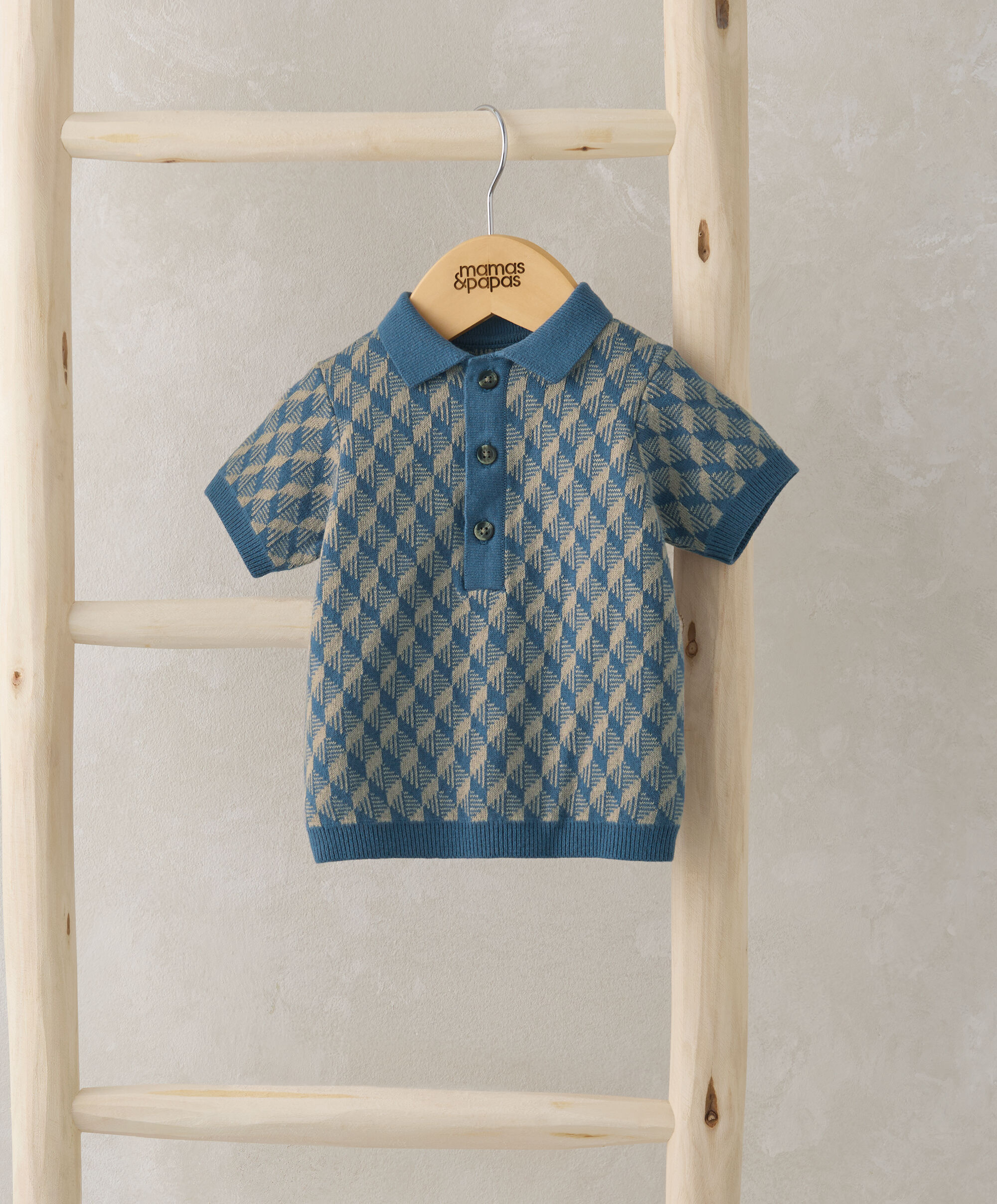 Short-Sleeve Polo Shirt - Blue image number 1