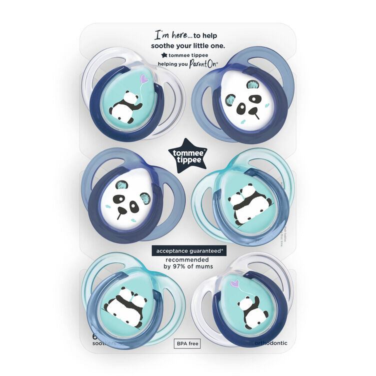 Tommee Tippee Anytime Soother, Pack of 6 (0-6 months) image number 1