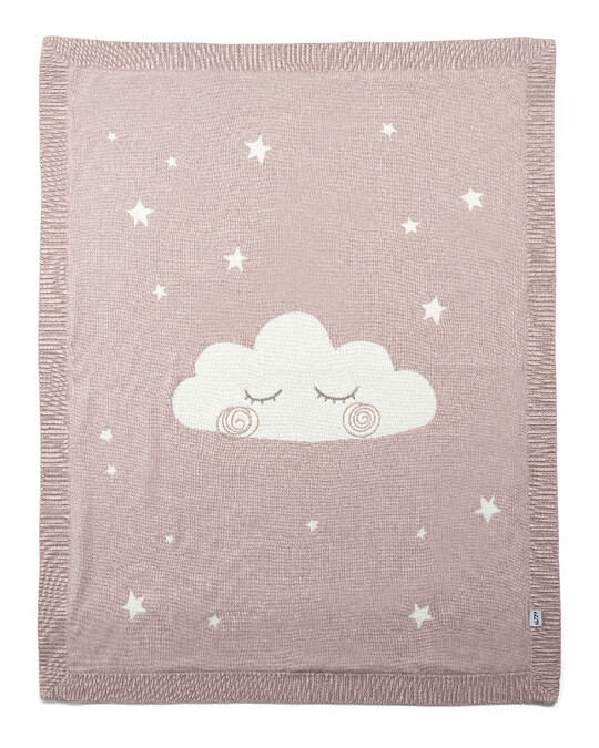 Knitted Cloud Blanket - Pink image number 2