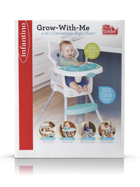 Infantino Grow-With-Me 4-In-1 Convertible High Chair - Grey Fox image number 5