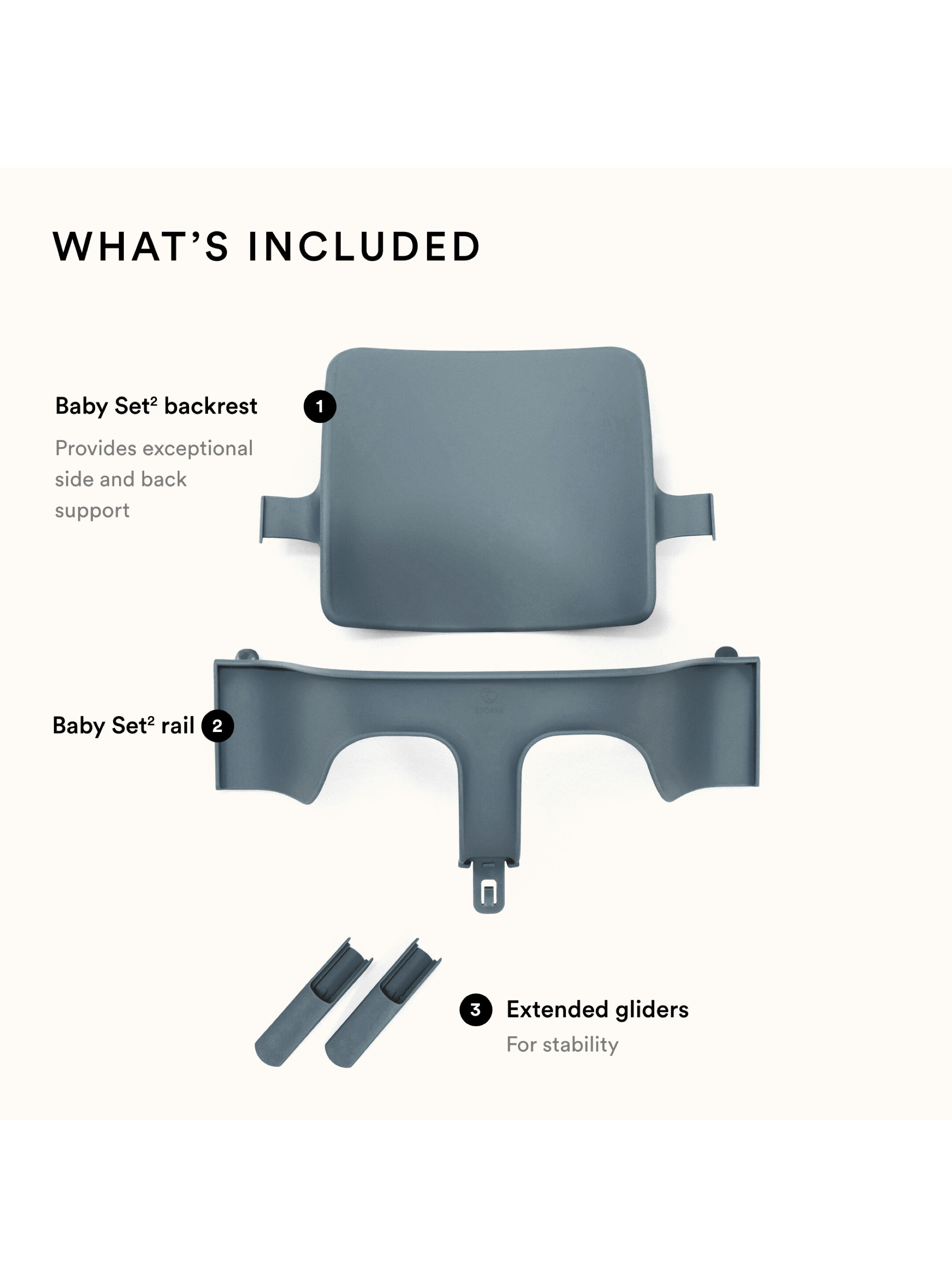 Stokke Tripp Trapp Baby Set V2 - Fjord Blue image number 2