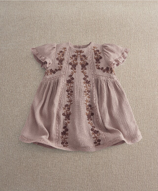 Emb Lace Trim Dress