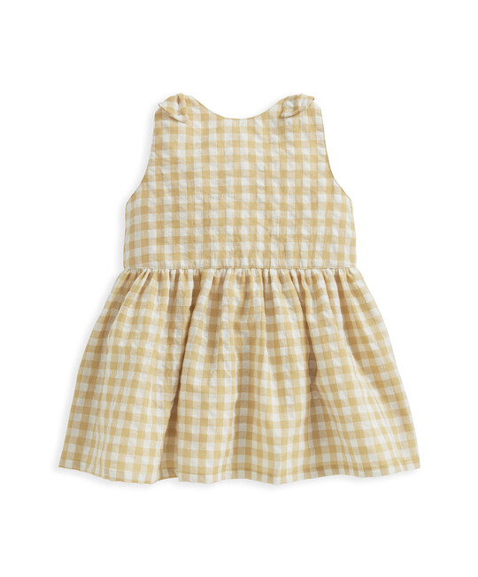 Yellow Gingham Bow Dress image number 3