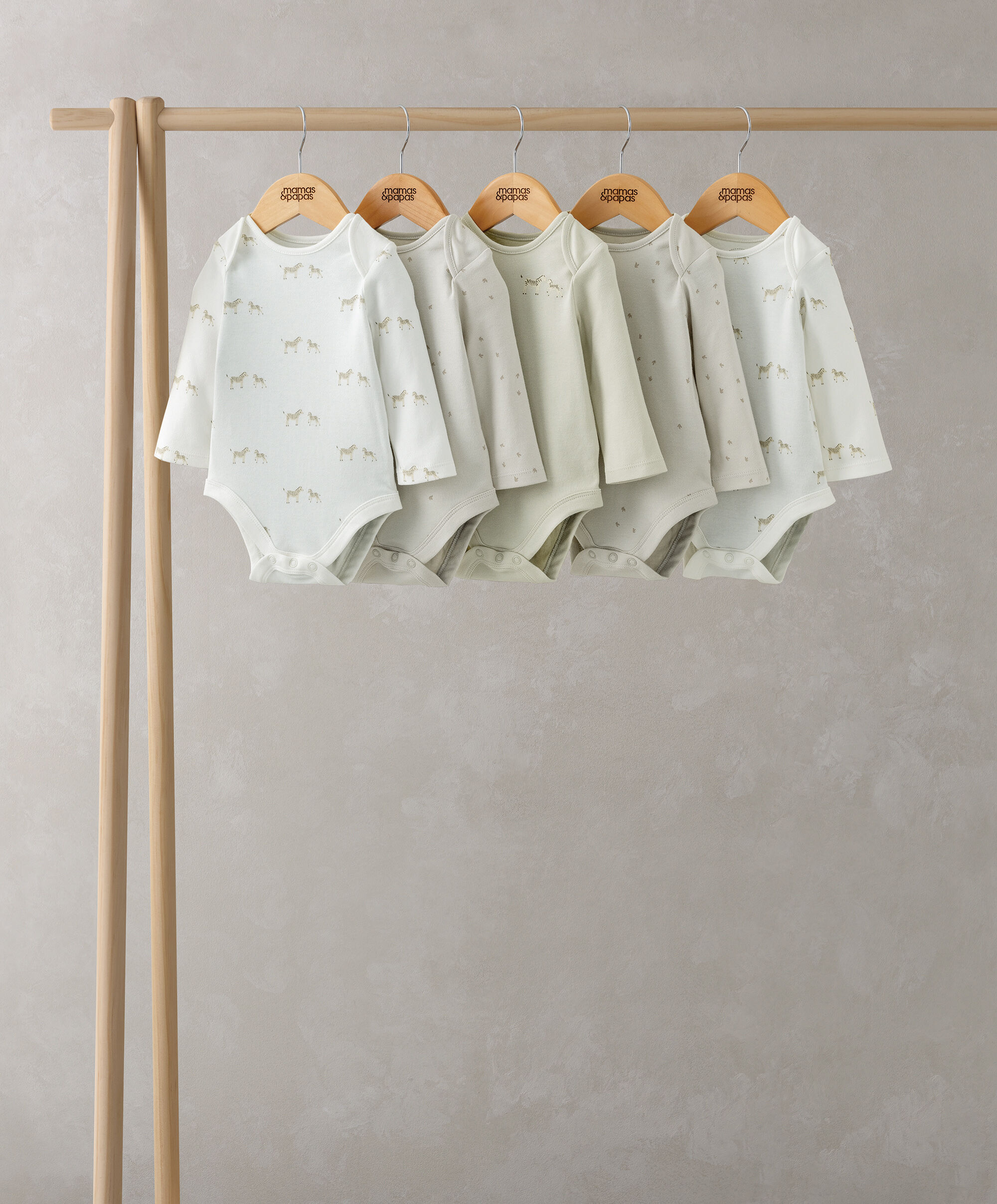 Wild Animals Long Sleeve Bodysuits (Pack of 5)