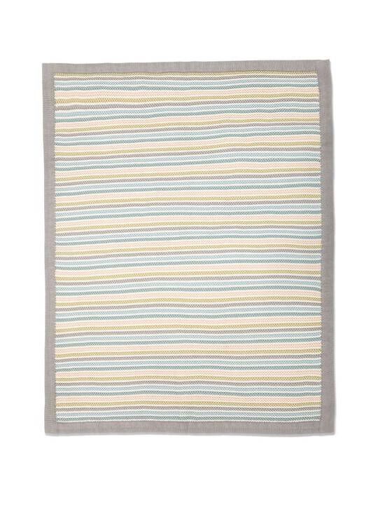 Small Knitted Blanket - Stripe Pastel image number 6
