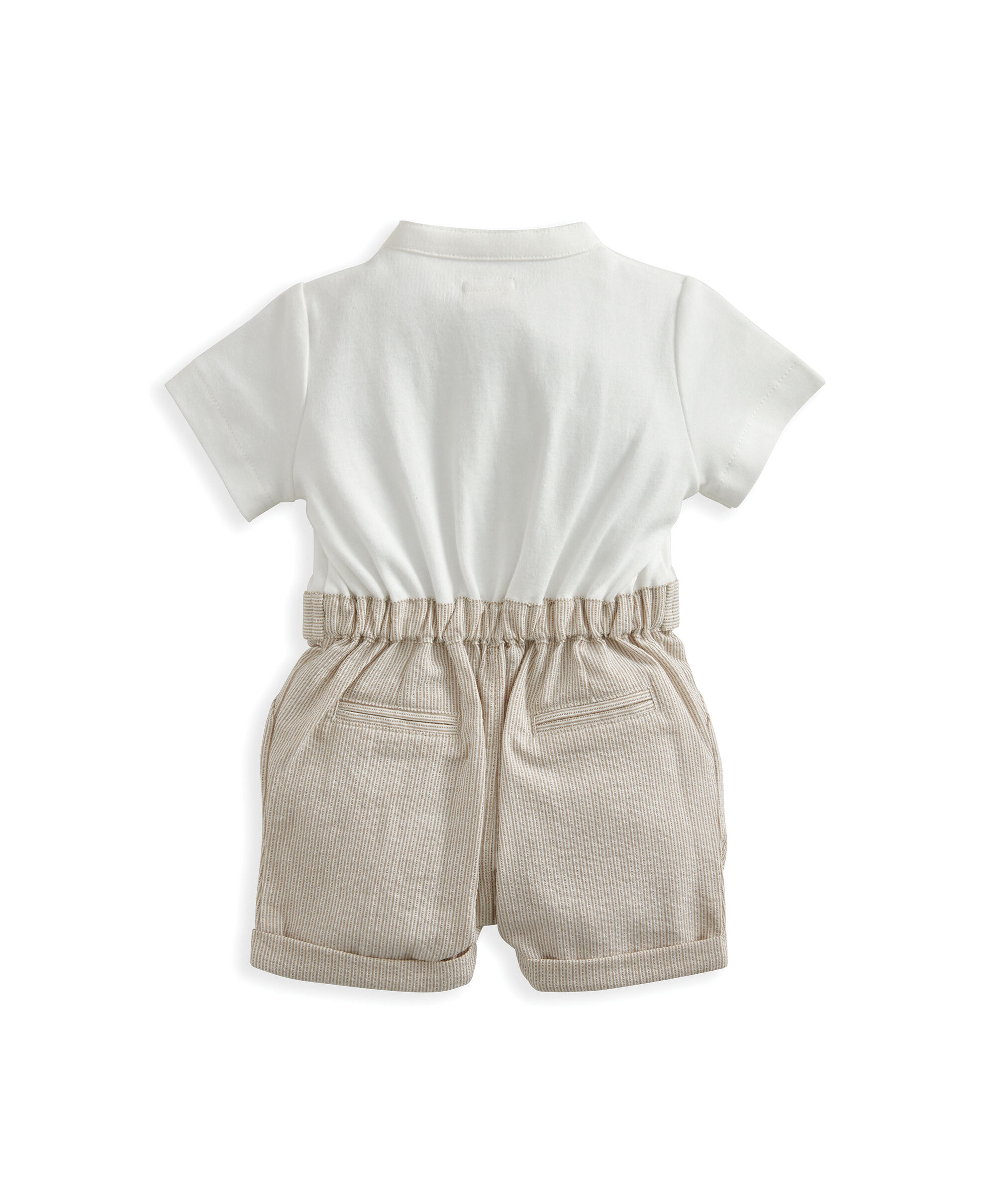 Stripe Mock Shortie Romper image number 3