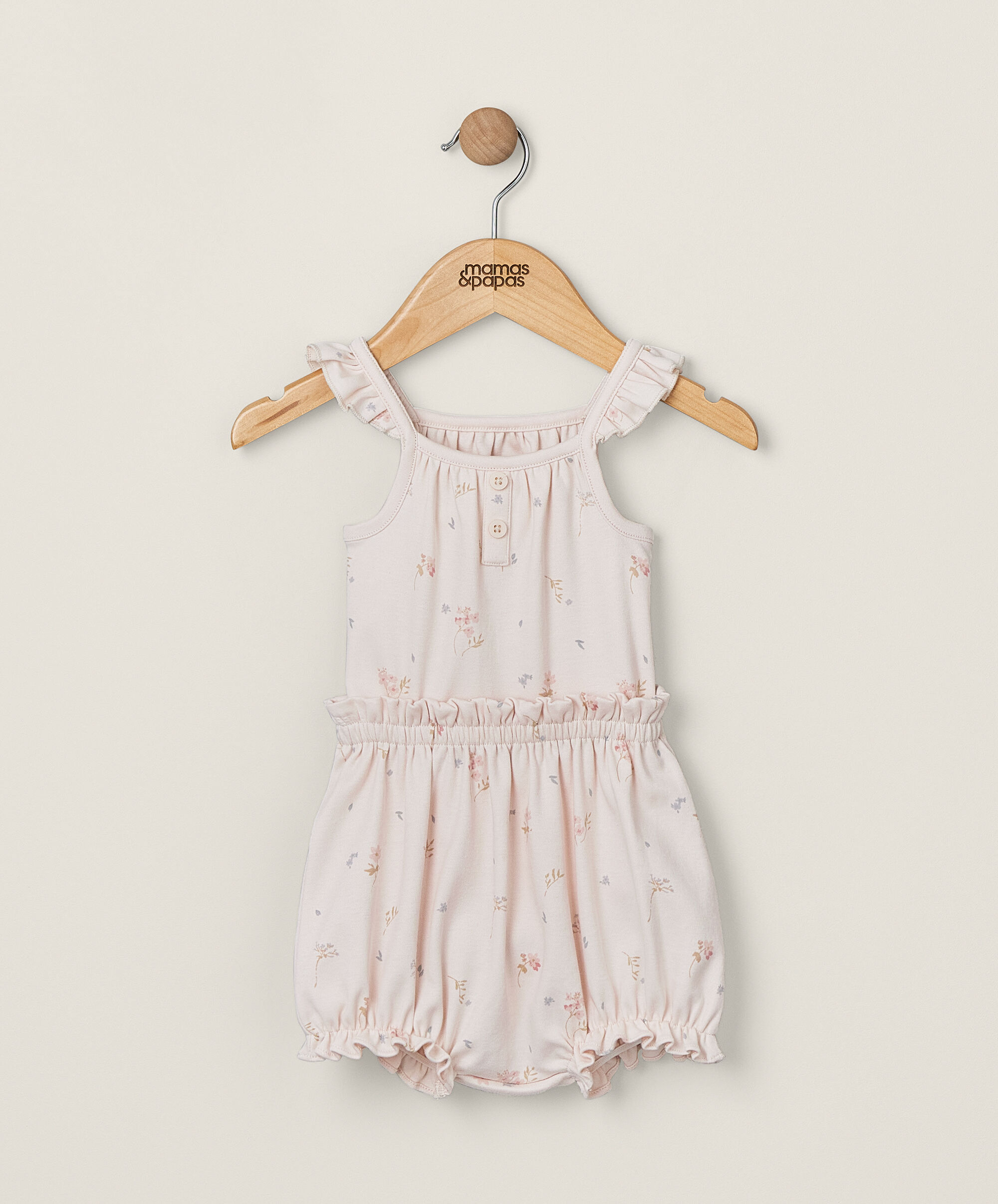 Wild Flower Bodysuit & Shorts Outfit Set - Pink image number 1