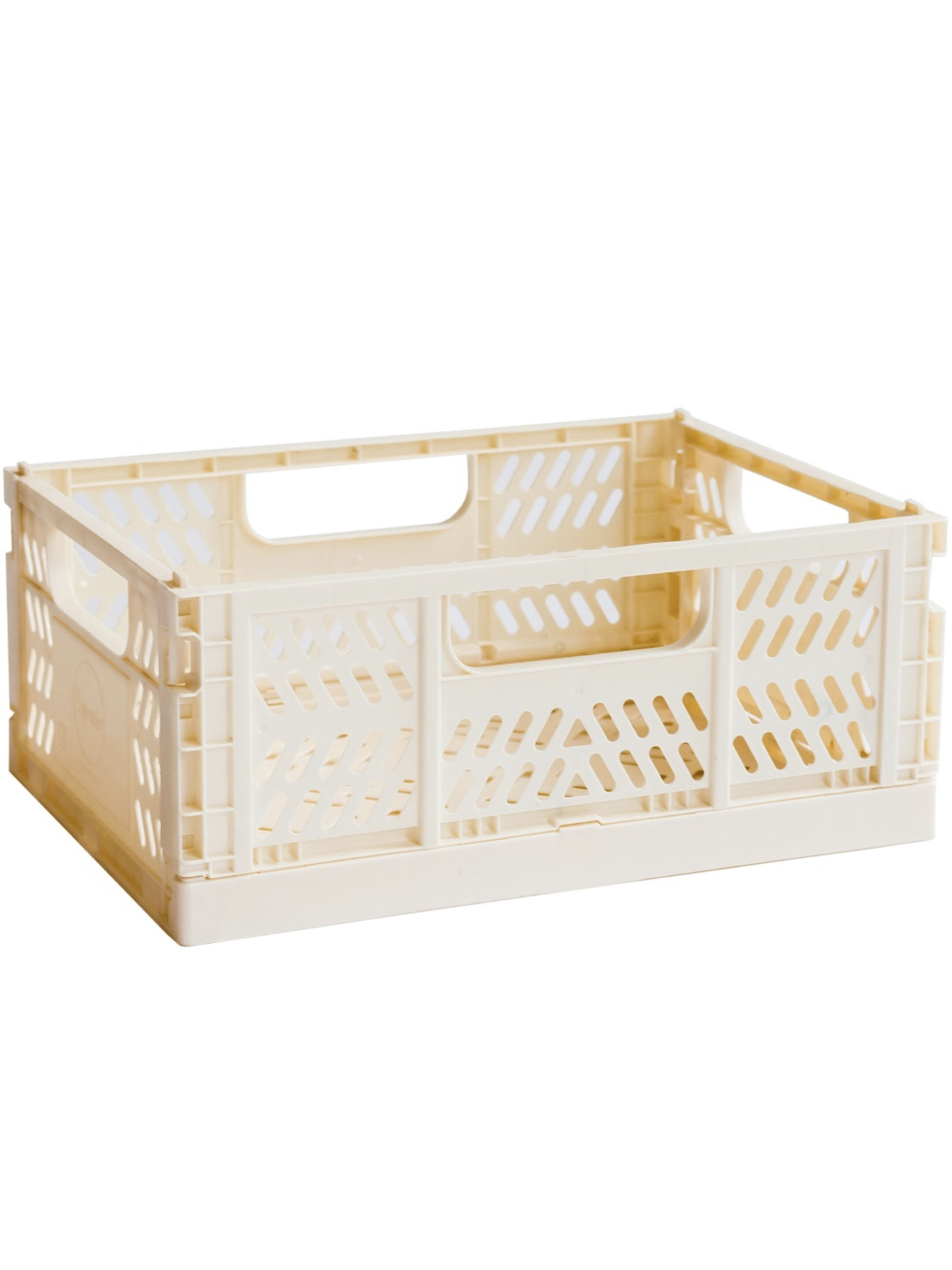 3 Sprouts Modern Folding Crate Medium - Cream