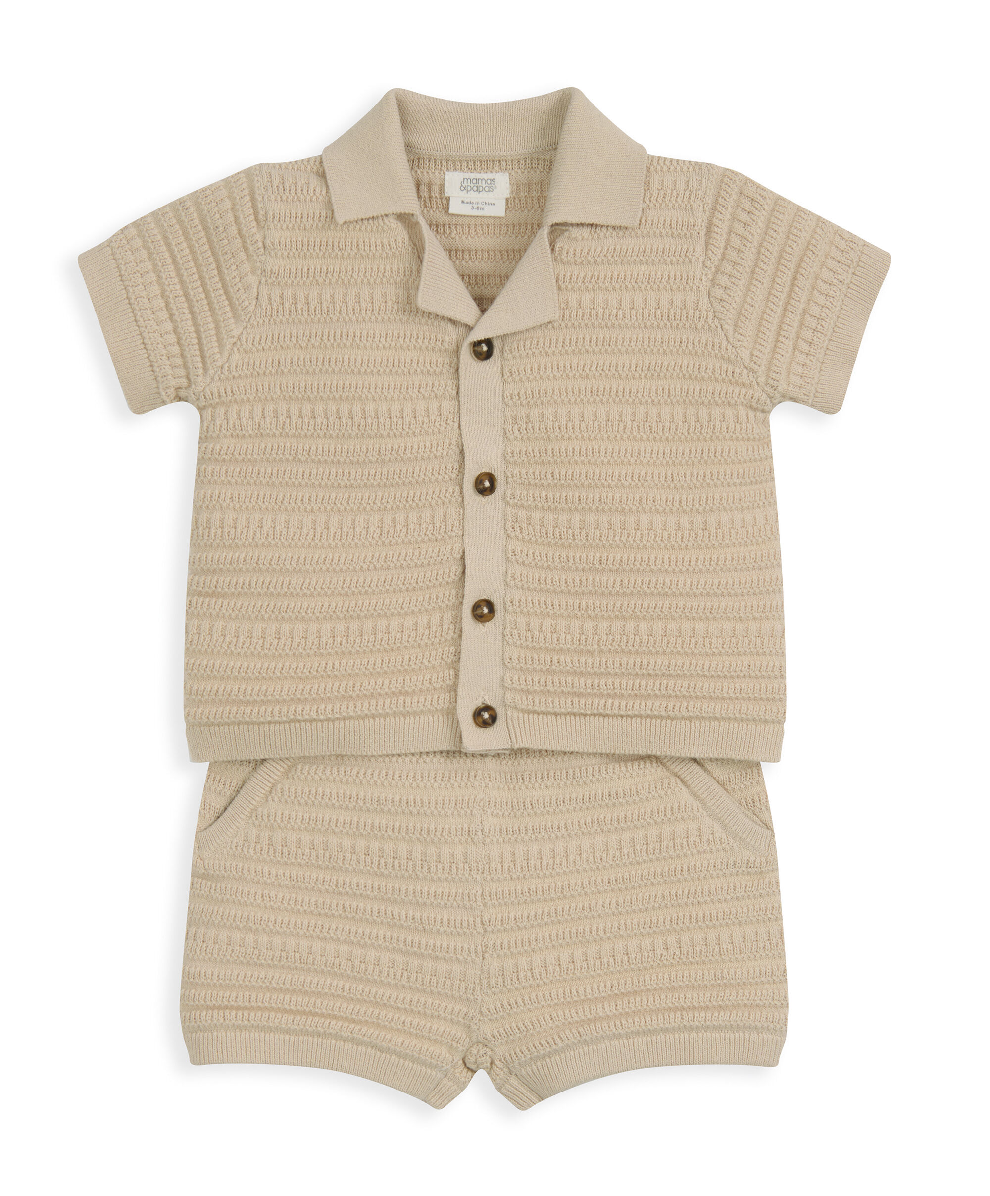 Knitted Polo Shirt & Shorts image number 2