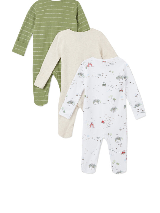 3Pack of  TRACTOR Sleepsuits image number 2
