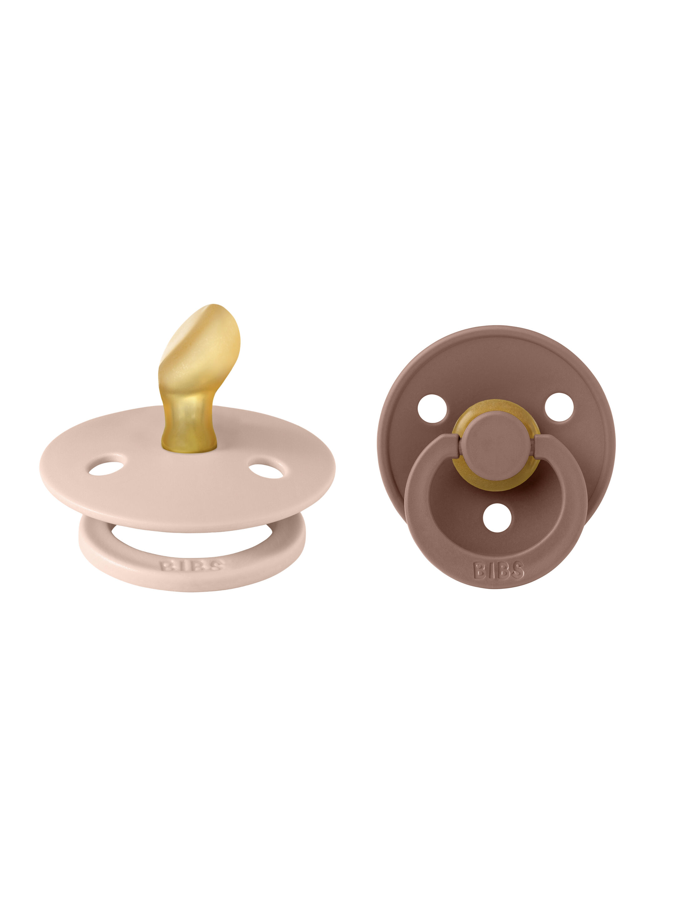 Bibs Colour 2 PACK Latex S1 - Anatomical Baby Blush/Woodchuck (0+ months) image number 2