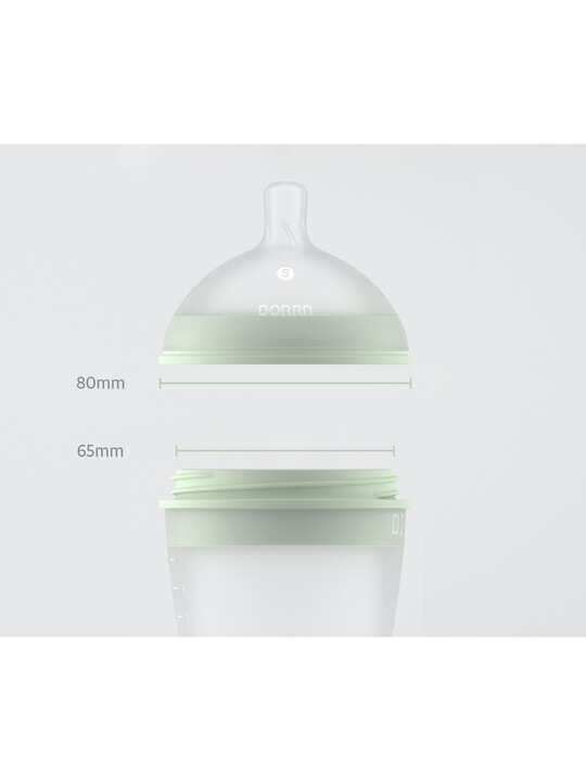 BORRN Silicone BPA Free, Non Toxic Feeding Bottle | 150ml image number 4
