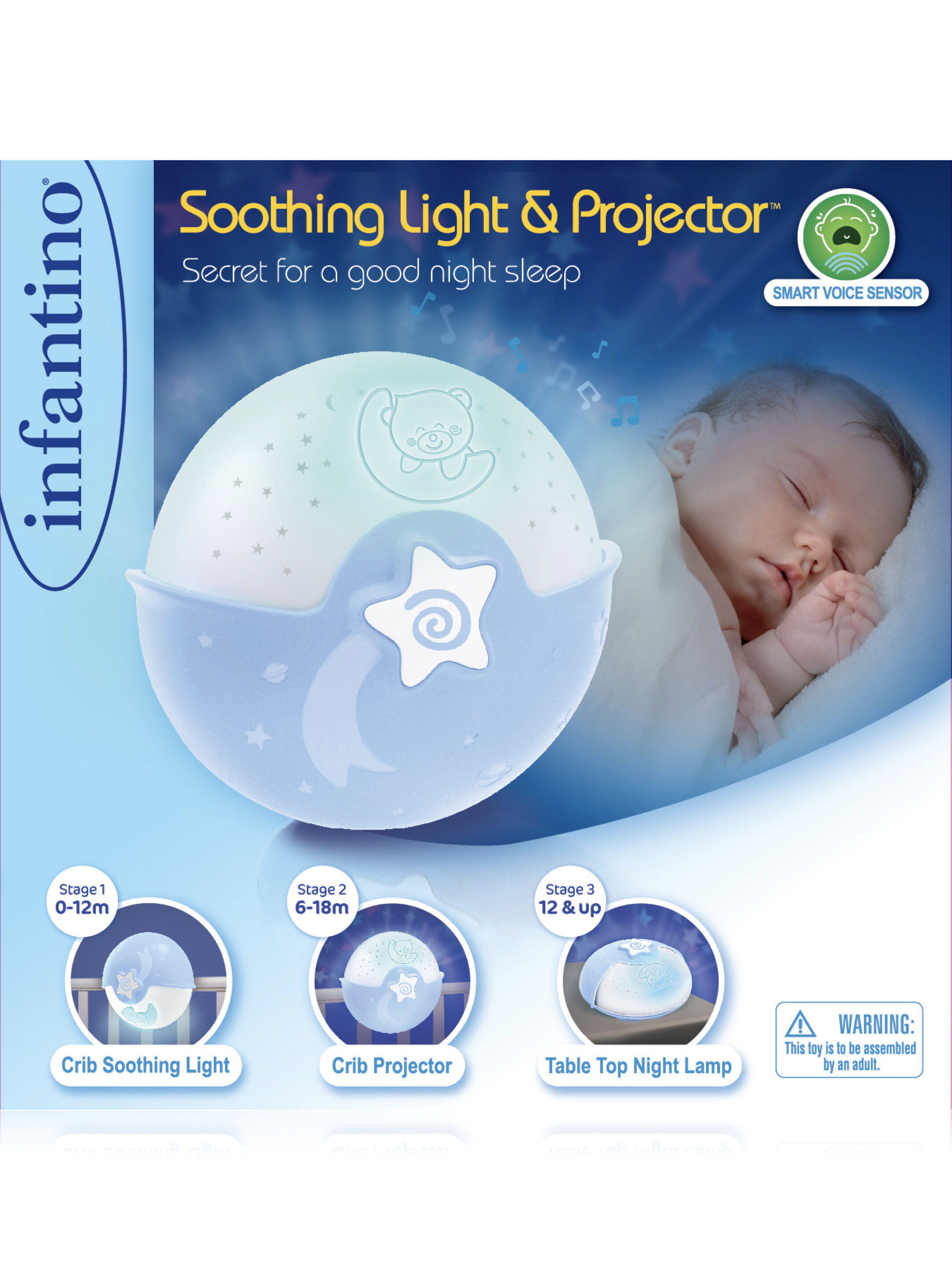 Infantino Wom Soothing Light & Projector - Blue image number 4