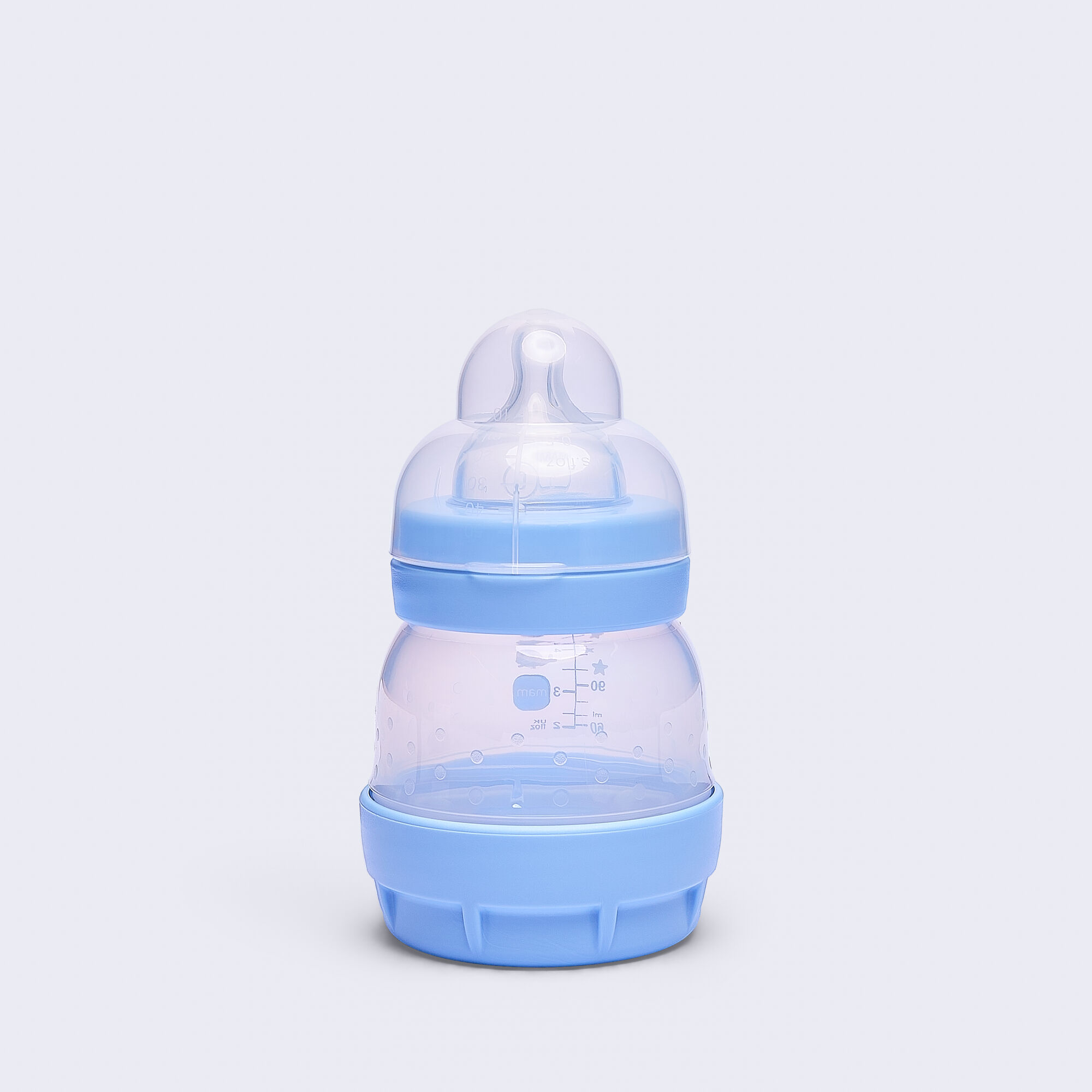 Mam Baby Easy Start Anticolic Silicone Bottle - 0 M+ | Sealife Blue - 130 Ml -  Pack of 1 image number 2