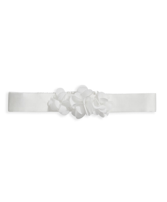 3D Flower Corsage Headband - White image number 1
