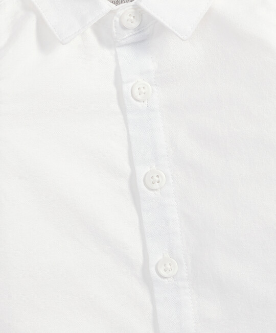 White Long Sleeve Cotton Shirt image number 3