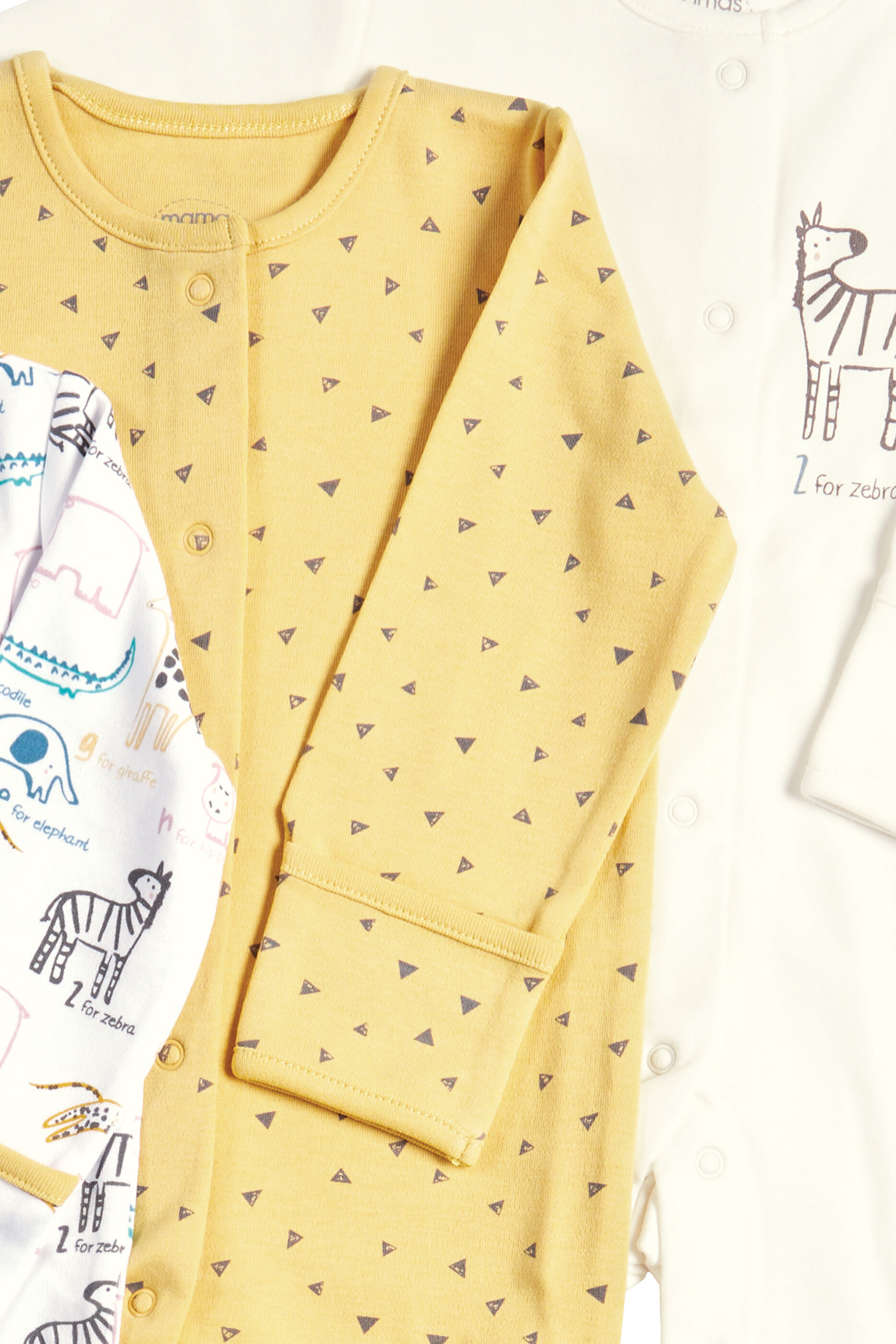 Zoo Sleepsuits 3 Pack image number 2