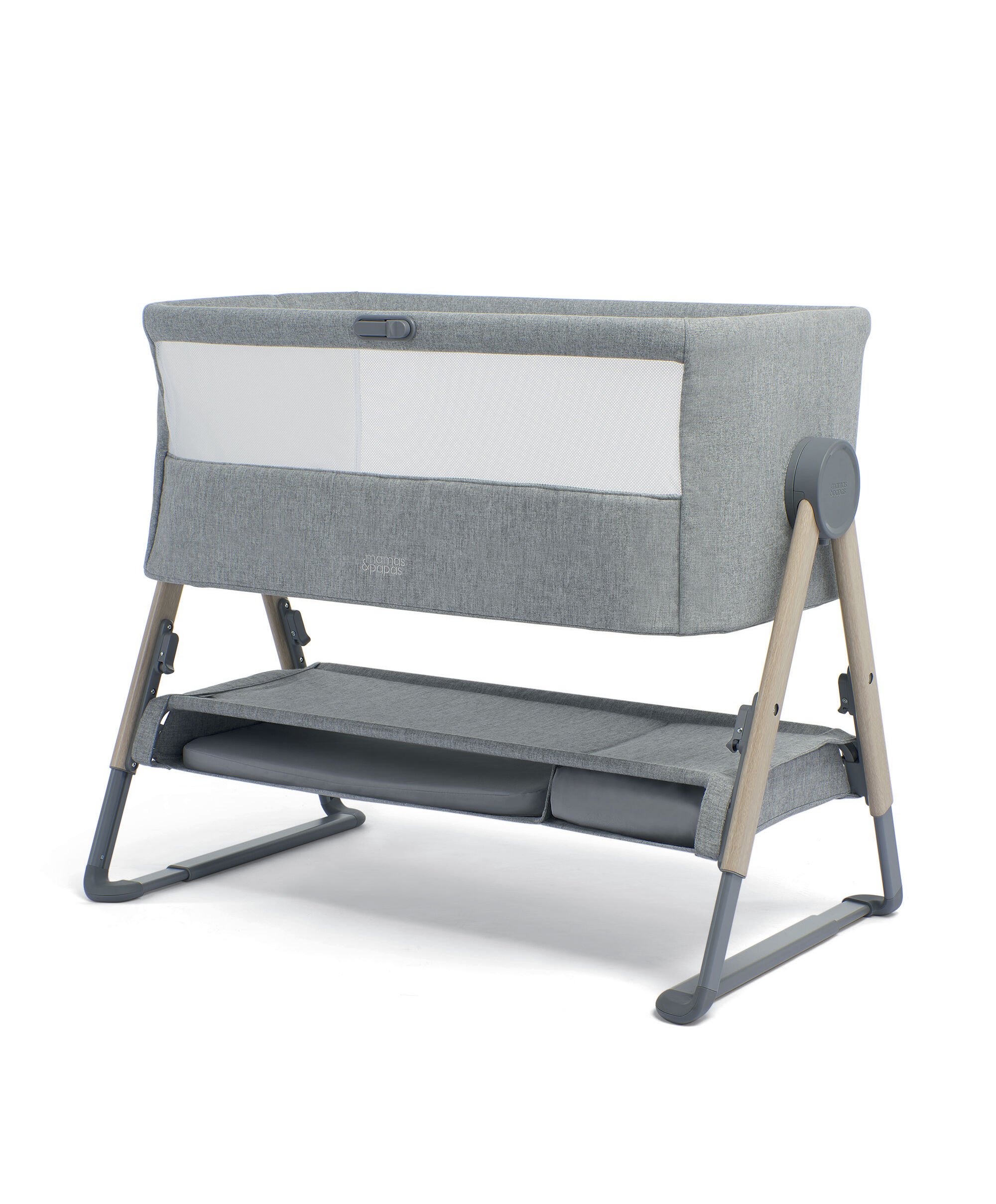 Lua Bedside Crib Grey image number 5
