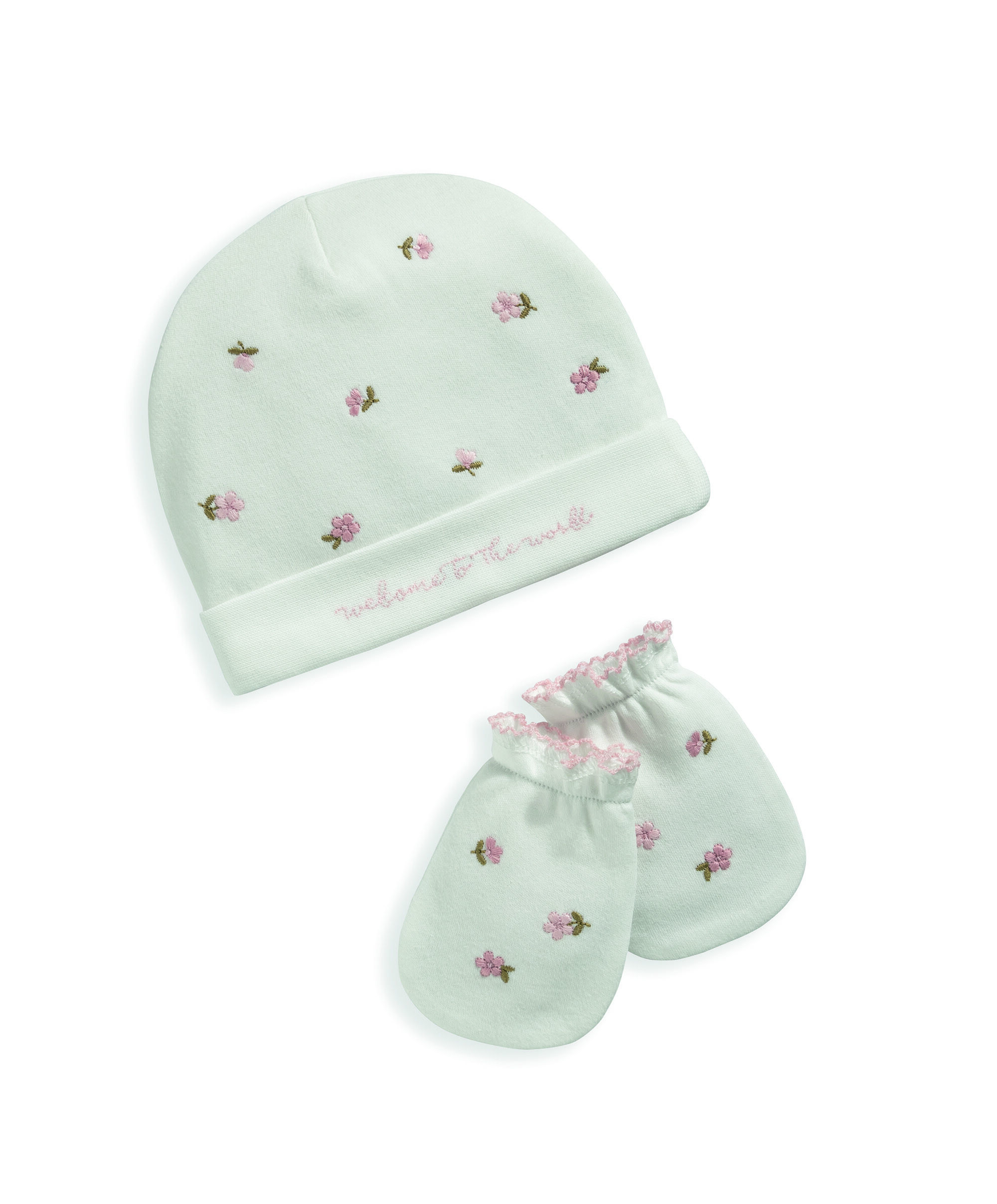 Hat & Mitten Embroidered Set image number 2