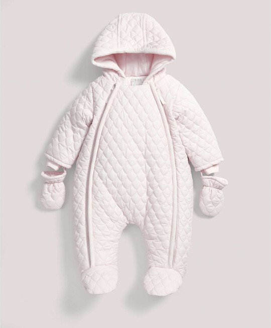 Quilted Pramsuit Pink image number 2