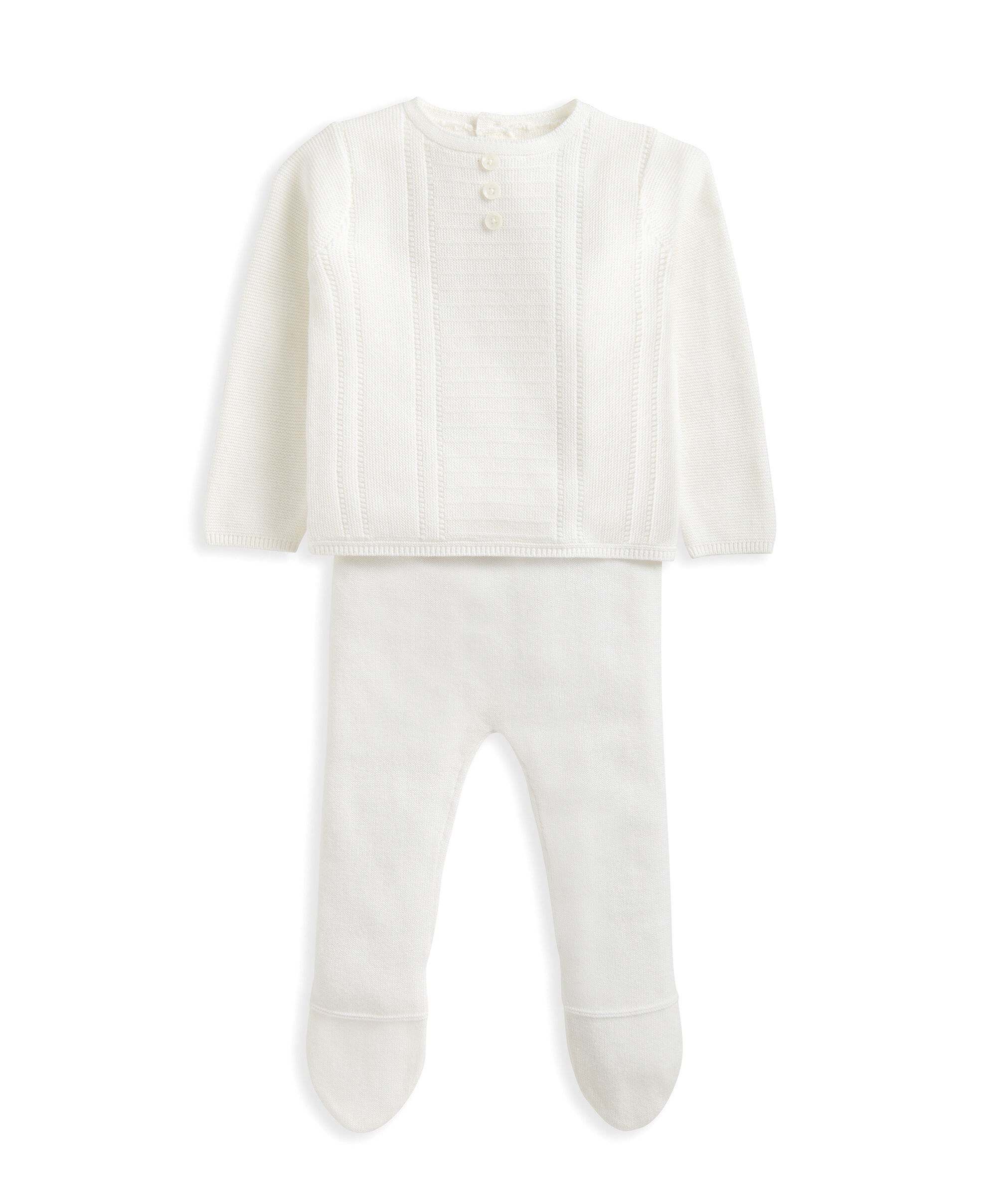 Knitted Cardigan & Leggings - White image number 2