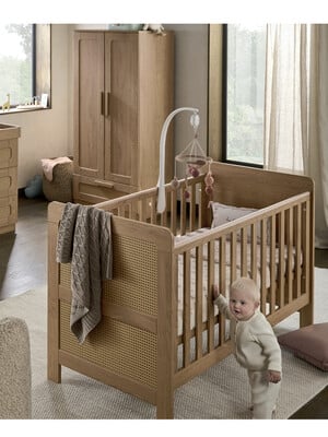 Esna 2 Piece Cotbed Set with Wardrobe - Rattan