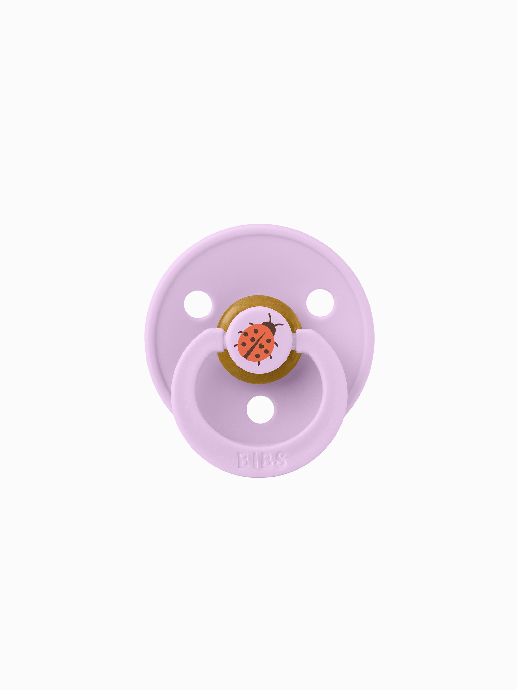 BIBS Pacifier Studio Colour 2 PACK Ladybug Latex Size 1 Violet Sky Mix
