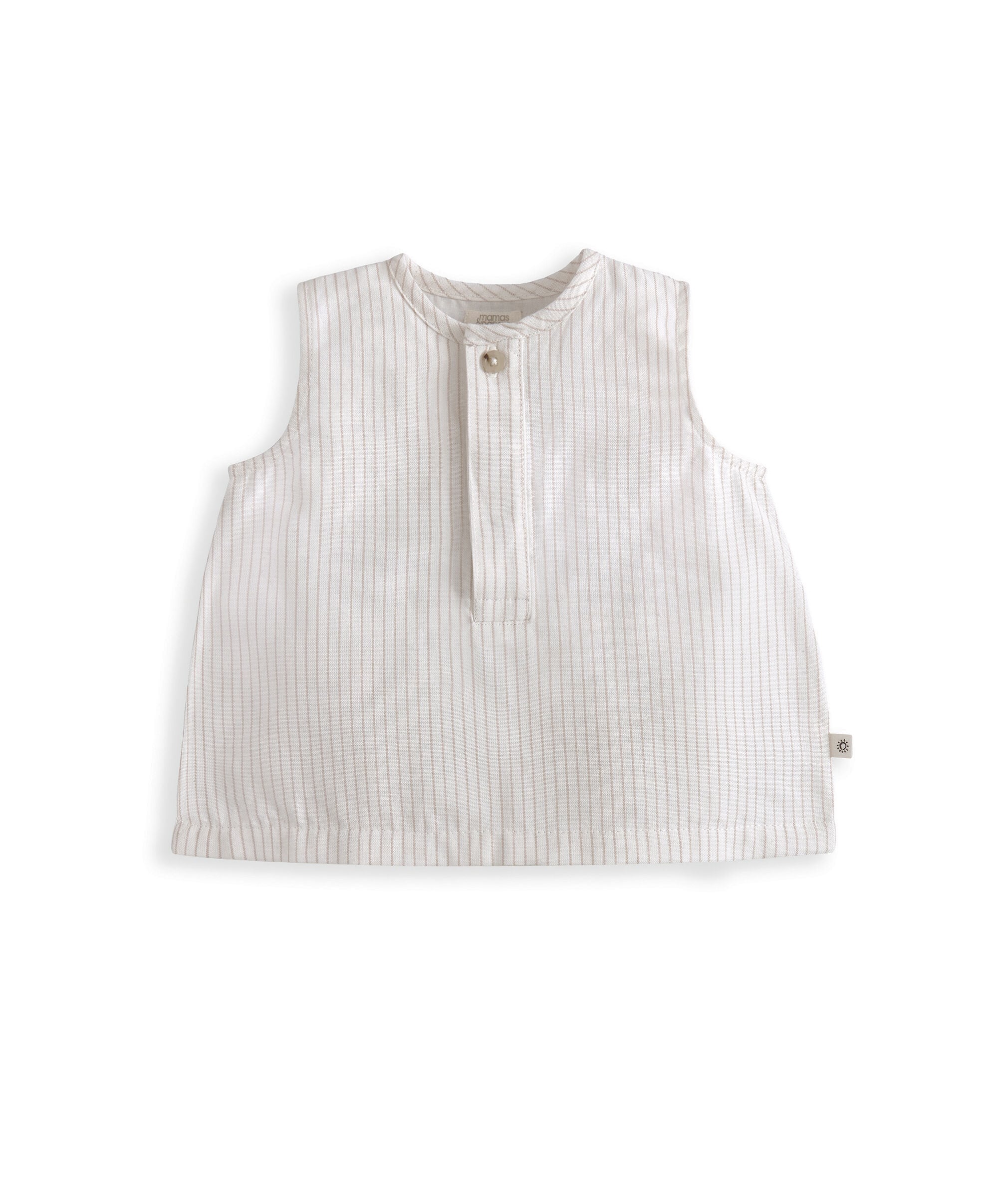 Stripe Sleeveless Top & Linen Shorts image number 3