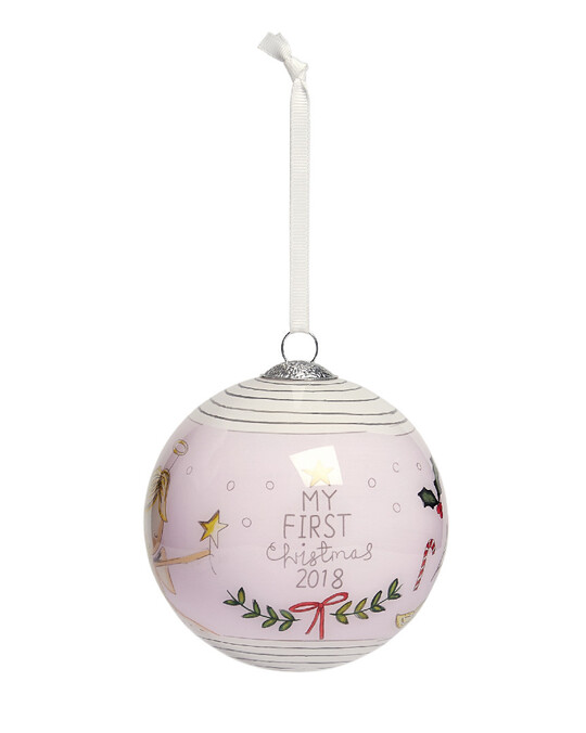 My First Christmas 2018 Bauble - Pink image number 1