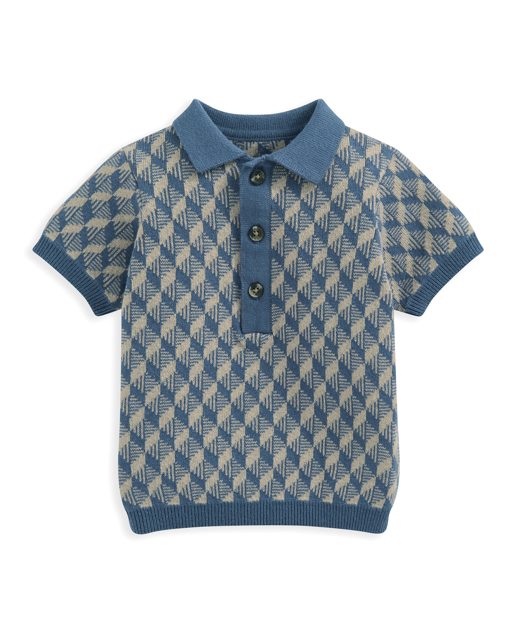 Short-Sleeve Polo Shirt - Blue image number 2