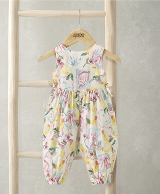 Mamas & Papas Floral Lemon Romper