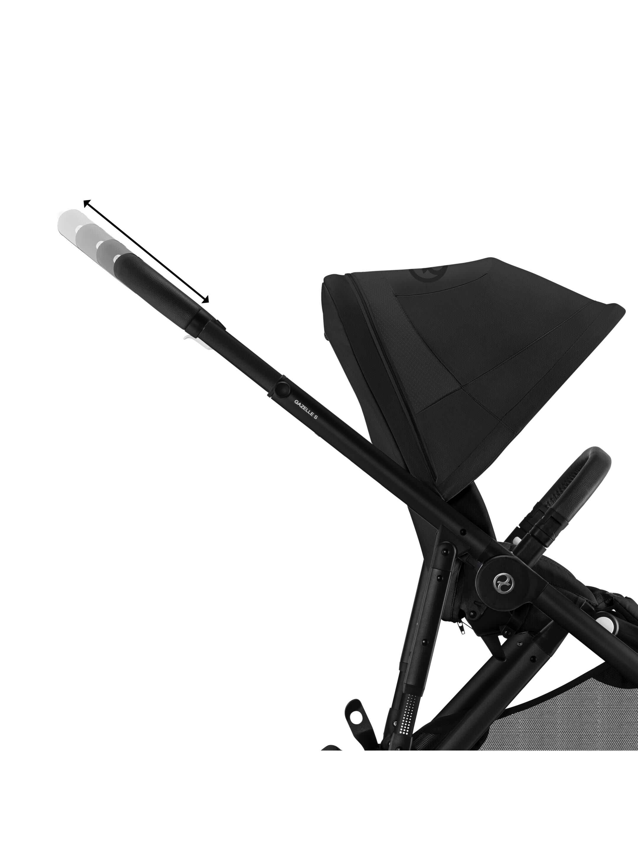 Cybex Gazelle S Stroller Frame with Seat Unit - Moon Black image number 6