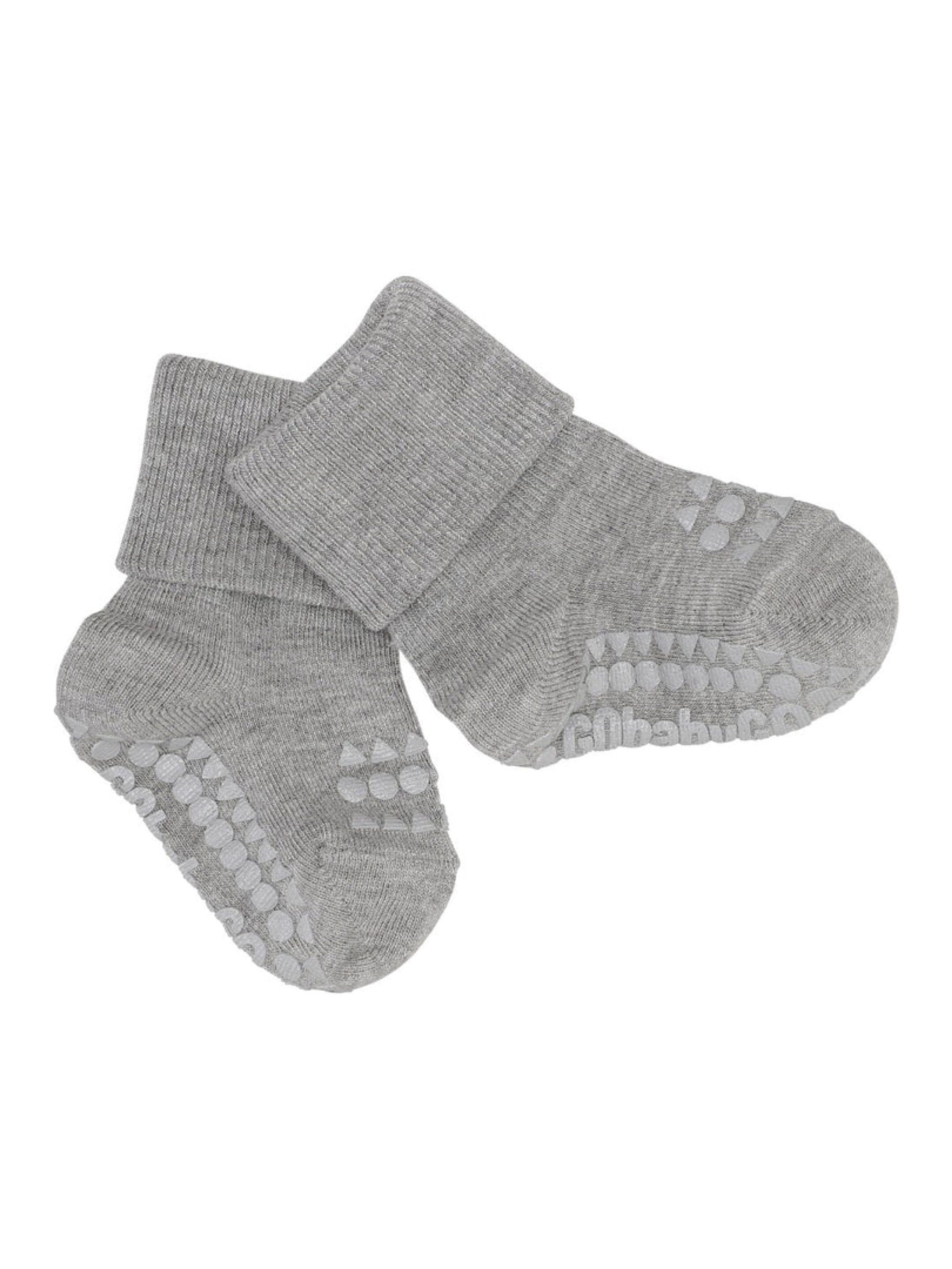 Non-slip Socks Bamboo - Grey Melange image number 3