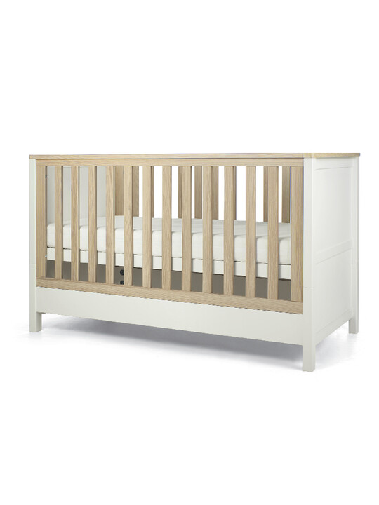 Harwell 3 Piece Cot, Dresser Changer and Premium Dual Core Mattress Set - White image number 7