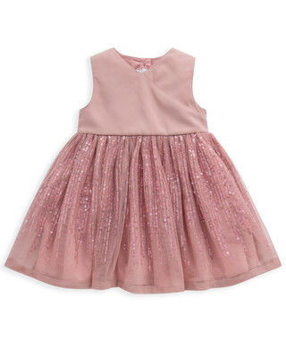 Pink Sequin Sleeveless Dress