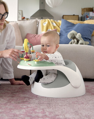 Baby Snug & Activity Tray - Pebble
