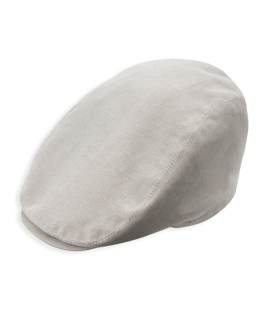 Linen Flat Cap - Cream image number 1