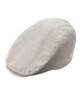 Linen Flat Cap - Cream image number 1