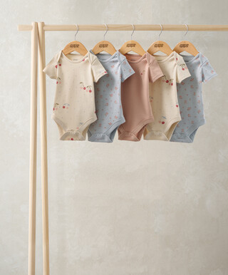 Cherries Short Sleeve Bodysuits (Pack of 5)