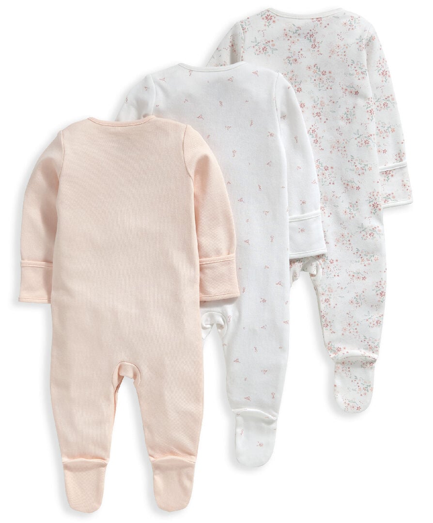 Floral Sleepsuits 3 Pack image number 2