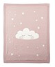 Knitted Cloud Blanket - Pink image number 1