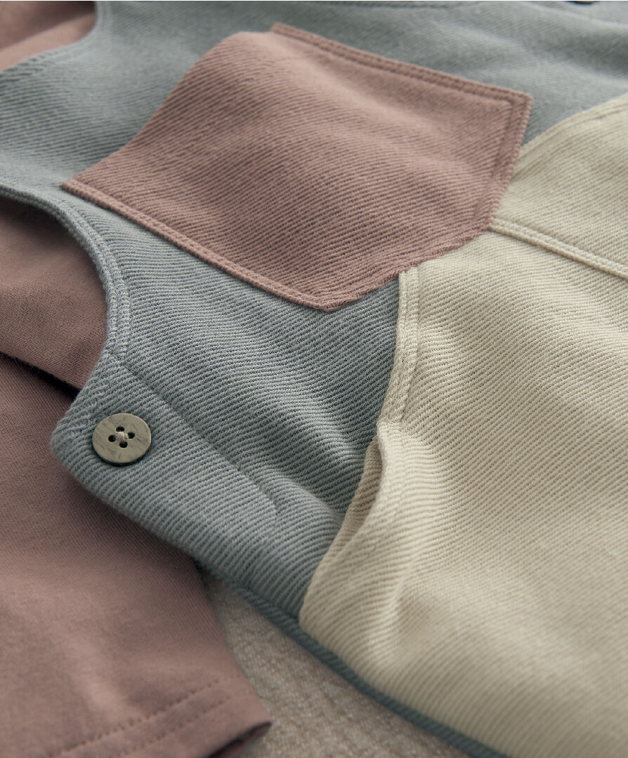 2pc Colour Block Dungaree Set image number 6