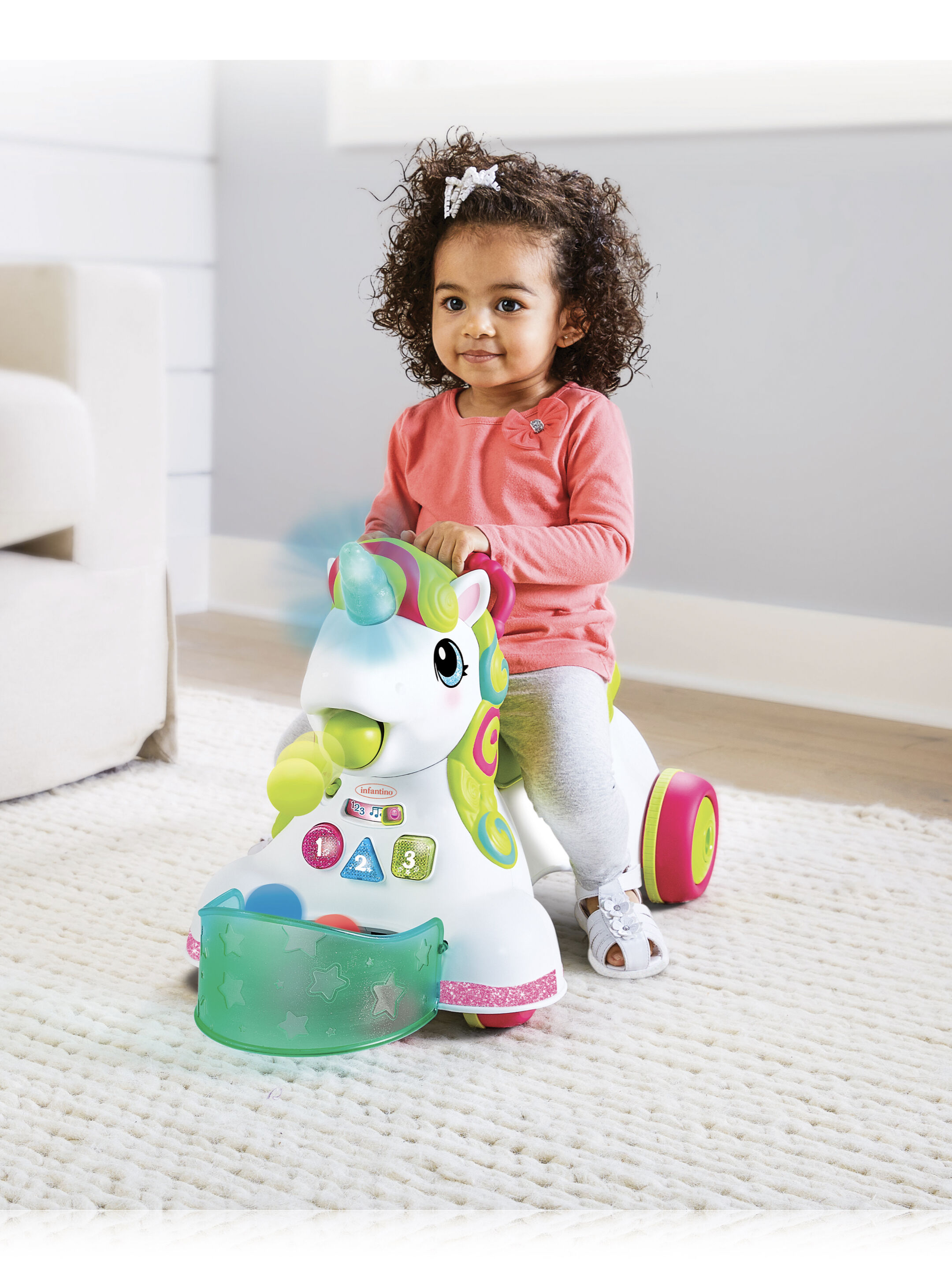 Infantino Infantino-3-In-1 Sit, Walk &amp; Ride Unicorn
