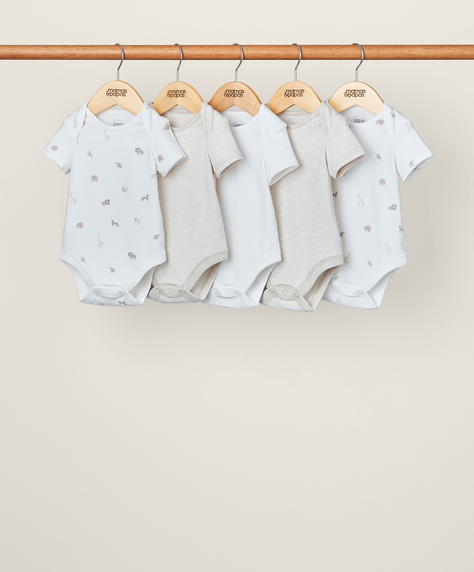 Born Wild Sleepsuits (Pack of 3) - Sand